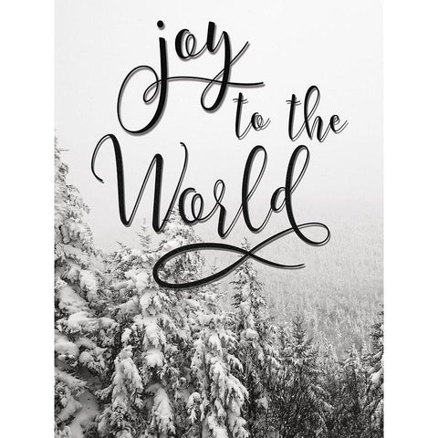 Joy to the World    White Modern Wood Framed Art Print by Rader, Lauren