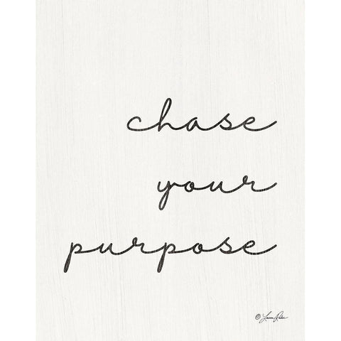 Chase Your Purpose   Black Modern Wood Framed Art Print with Double Matting by Rader, Lauren