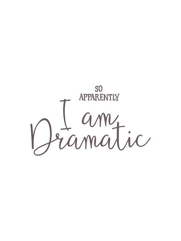 I am Dramatic White Modern Wood Framed Art Print with Double Matting by Rader, Lauren