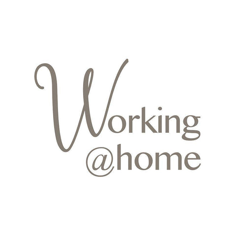Working @ Home White Modern Wood Framed Art Print by Rader, Lauren