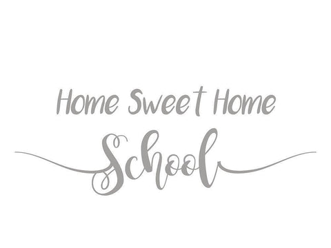 Home Sweet Home School White Modern Wood Framed Art Print with Double Matting by Rader, Lauren