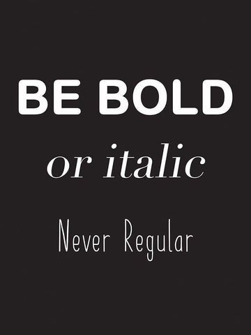 Be Bold White Modern Wood Framed Art Print with Double Matting by Rader, Lauren