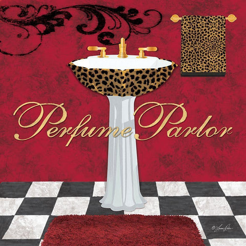 Perfume Parlor White Modern Wood Framed Art Print with Double Matting by Rader, Lauren