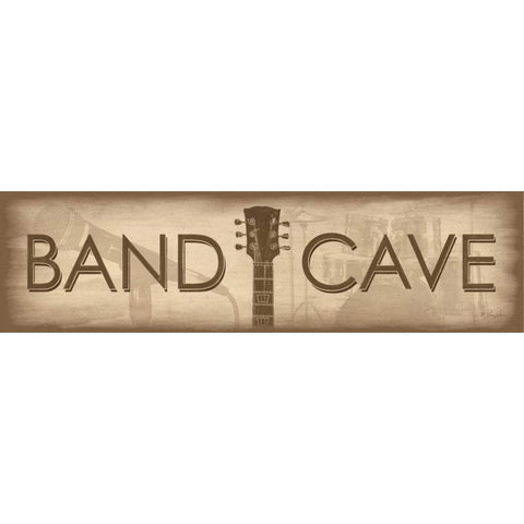 Band Cave Black Modern Wood Framed Art Print with Double Matting by Rader, Lauren