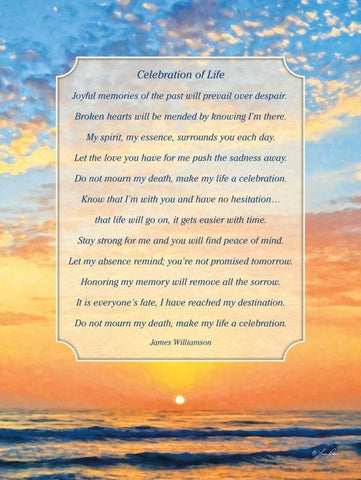 Celebration of Life Black Ornate Wood Framed Art Print with Double Matting by Rader, Lauren