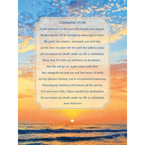 Celebration of Life Gold Ornate Wood Framed Art Print with Double Matting by Rader, Lauren