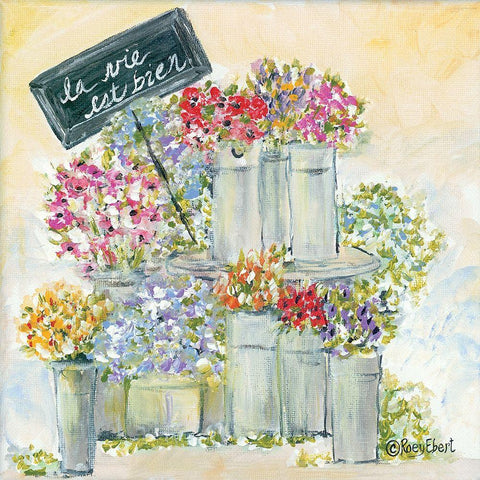 Life is Good Black Ornate Wood Framed Art Print with Double Matting by Ebert, Roey