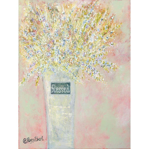 Blessed White Modern Wood Framed Art Print by Ebert, Roey
