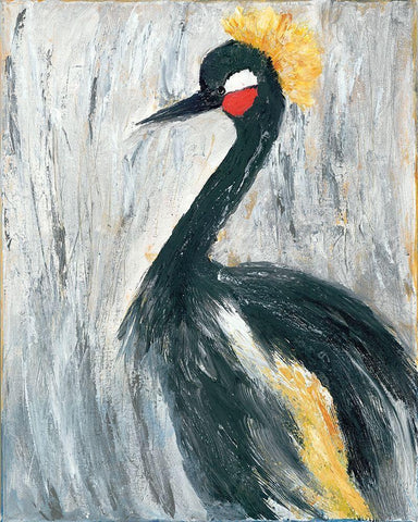 If the Crown Fits    White Modern Wood Framed Art Print with Double Matting by Ebert, Roey