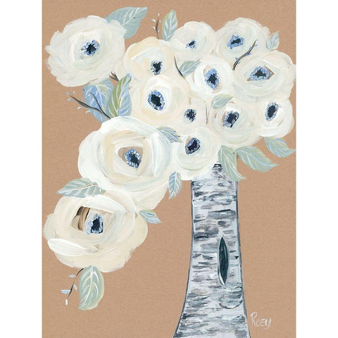 Blooming Birch Vase II Gold Ornate Wood Framed Art Print with Double Matting by Ebert, Roey