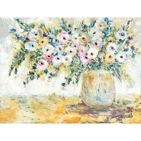 Bowlful of Roses Black Modern Wood Framed Art Print with Double Matting by Ebert, Roey