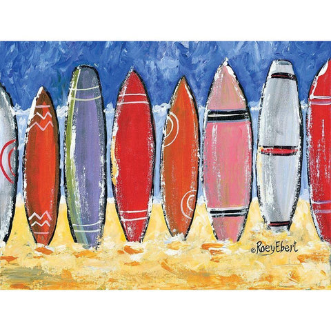 Beach Vibes White Modern Wood Framed Art Print by Ebert, Roey