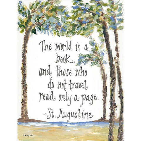 Travel St. Augustine Gold Ornate Wood Framed Art Print with Double Matting by Ebert, Roey