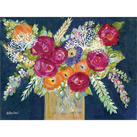 Golden Vase II Gold Ornate Wood Framed Art Print with Double Matting by Ebert, Roey