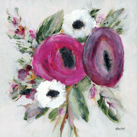 Pretty in Pink And Black II Black Modern Wood Framed Art Print by Ebert, Roey