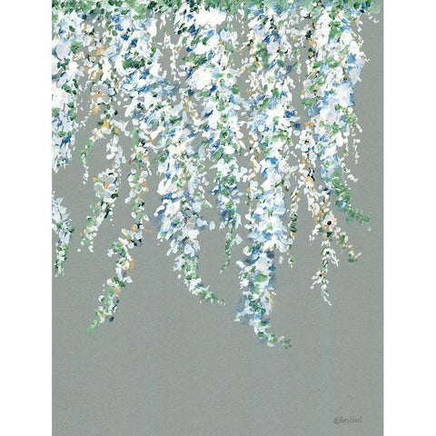 Wisteria in Bloom    White Modern Wood Framed Art Print by Ebert, Roey