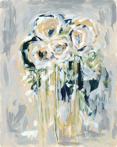 Touch of Elegance White Modern Wood Framed Art Print with Double Matting by Ebert, Roey