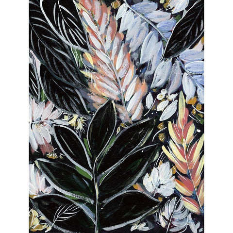 Dark Palms I Black Modern Wood Framed Art Print by Ebert, Roey