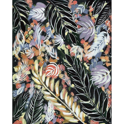 Dark Palms III Gold Ornate Wood Framed Art Print with Double Matting by Ebert, Roey