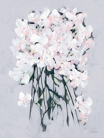 Romantic Floral II Black Ornate Wood Framed Art Print with Double Matting by Ebert, Roey