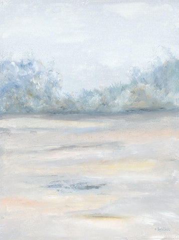Landscape I White Modern Wood Framed Art Print with Double Matting by Ebert, Roey