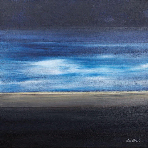 Moon Glow on the Water White Modern Wood Framed Art Print by Ebert, Roey