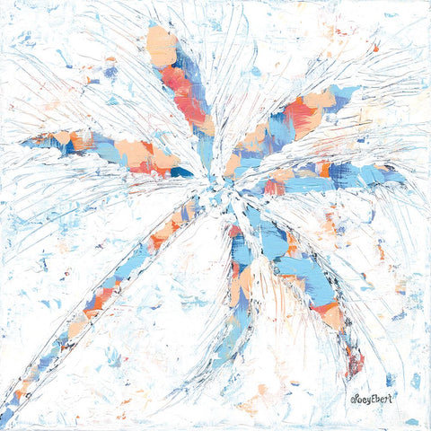 Palm Tree I Black Ornate Wood Framed Art Print with Double Matting by Ebert, Roey