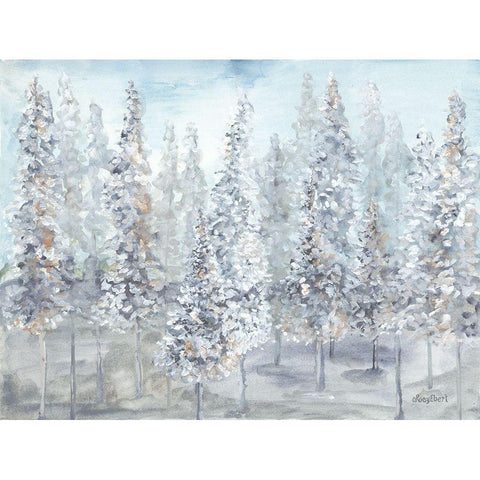 Splendid Forest Gold Ornate Wood Framed Art Print with Double Matting by Ebert, Roey