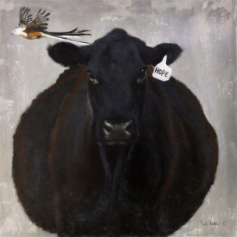 Hope and the Scissor Tailed Flycatcher Black Ornate Wood Framed Art Print with Double Matting by Redman, Suzi