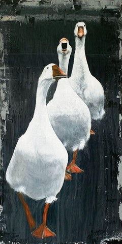 Ready, Set, Go White Modern Wood Framed Art Print with Double Matting by Redman, Suzi