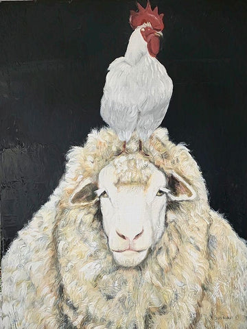 Mellow  White Modern Wood Framed Art Print with Double Matting by Redman, Suzi