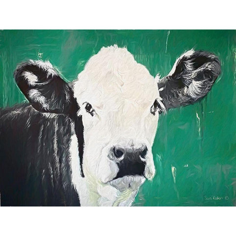 Out to Pasture  White Modern Wood Framed Art Print by Redman, Suzi