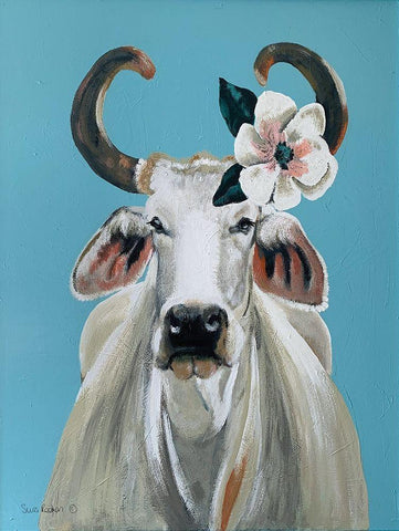 Margie White Modern Wood Framed Art Print with Double Matting by Redman, Suzi