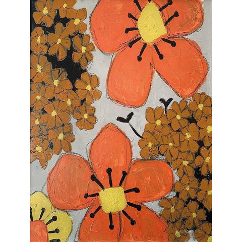 Lazy Daisy I Gold Ornate Wood Framed Art Print with Double Matting by Redman, Suzi