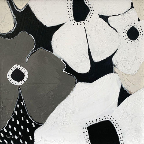Hello I Black Modern Wood Framed Art Print by Redman, Suzi