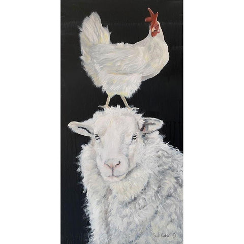 Roosting Spot  White Modern Wood Framed Art Print by Redman, Suzi