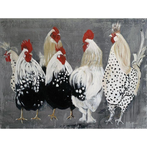 Brood Meeting    White Modern Wood Framed Art Print by Redman, Suzi