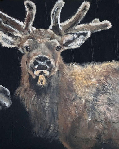 Hear the Word II    White Modern Wood Framed Art Print with Double Matting by Redman, Suzi