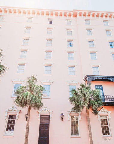 Sunkissed Hotel White Modern Wood Framed Art Print with Double Matting by Rigsby, Jennifer