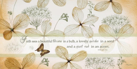 Faith Sees White Modern Wood Framed Art Print with Double Matting by Vieira, Robin-Lee