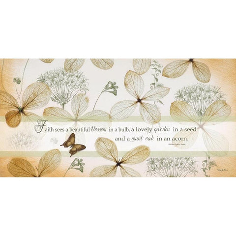 Faith Sees Black Modern Wood Framed Art Print by Vieira, Robin-Lee