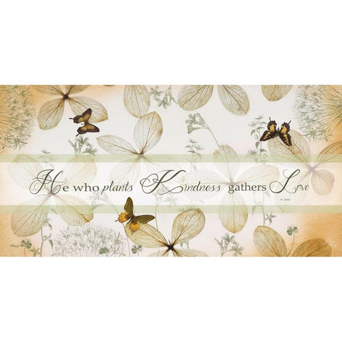 Plant Kindness Gold Ornate Wood Framed Art Print with Double Matting by Vieira, Robin-Lee