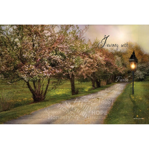 Lifes Journey White Modern Wood Framed Art Print by Vieira, Robin-Lee