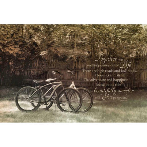 Journey Together Black Modern Wood Framed Art Print with Double Matting by Vieira, Robin-Lee