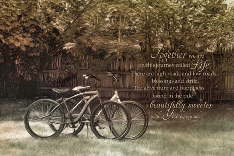 Journey Together White Modern Wood Framed Art Print with Double Matting by Vieira, Robin-Lee