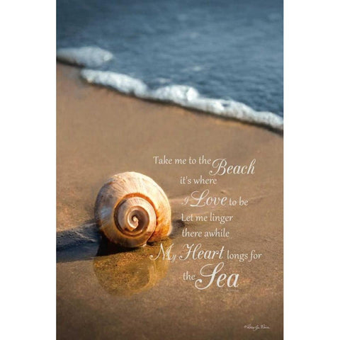 Take Me to the Beach Black Modern Wood Framed Art Print by Vieira, Robin-Lee