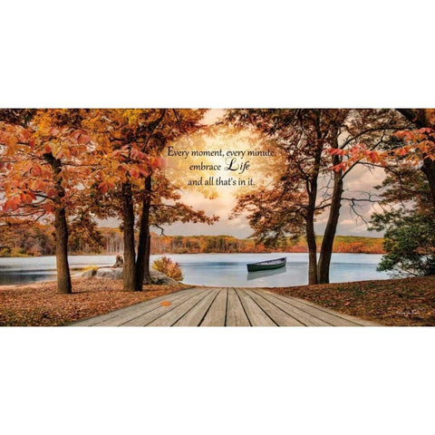 Embrace Life Gold Ornate Wood Framed Art Print with Double Matting by Vieira, Robin-Lee