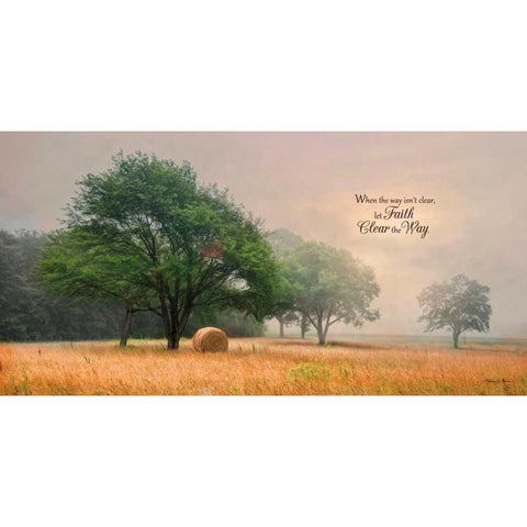 Let Faith Clear the Way Gold Ornate Wood Framed Art Print with Double Matting by Vieira, Robin-Lee