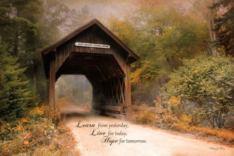 Live for Today Black Ornate Wood Framed Art Print with Double Matting by Vieira, Robin-Lee