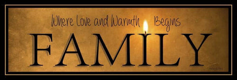 Family Black Ornate Wood Framed Art Print with Double Matting by Vieira, Robin-Lee